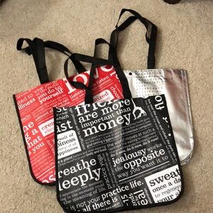 3 Assorted Large Lululemon Shopper Totes